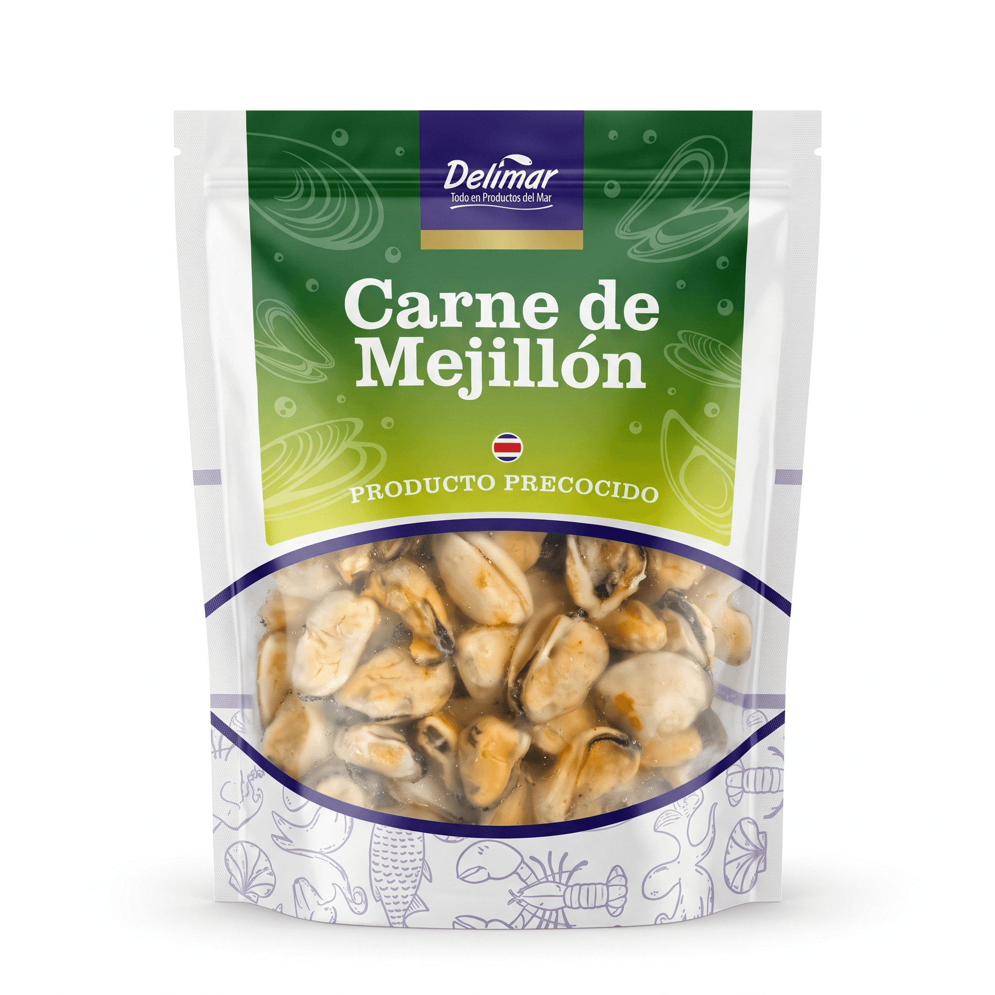 Mejillón Chileno Carne — Cong. individual, sin concha, Delimar