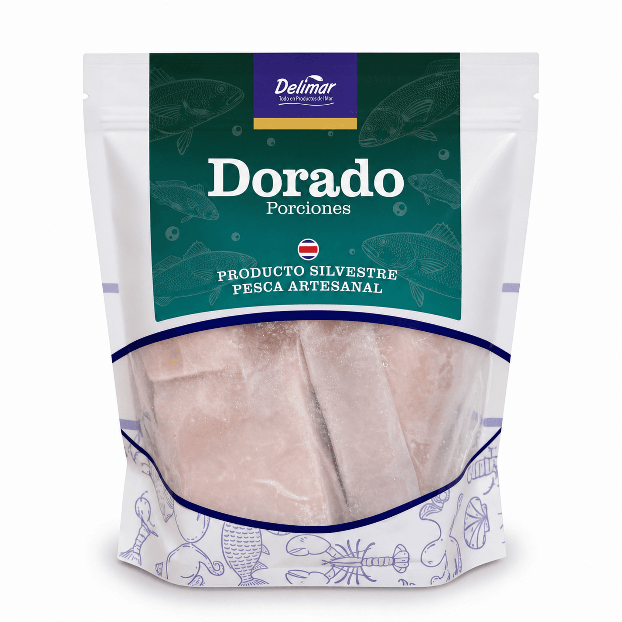 Dorado Porción — Cong. individual, sin piel, sin espinas, Delimar