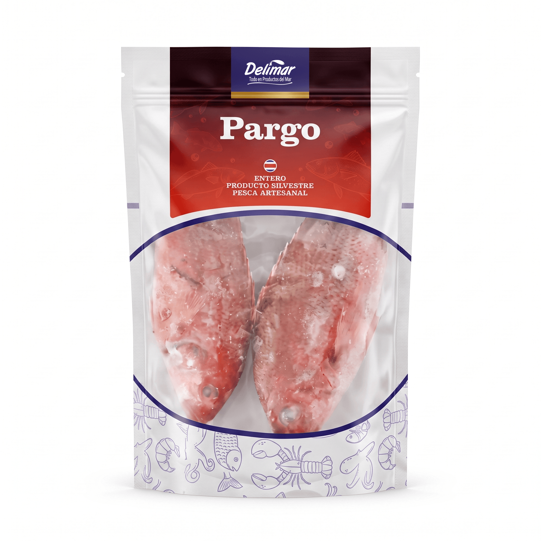 Pargo Entero — Entero congelado, eviscerado, con escamas, Delimar