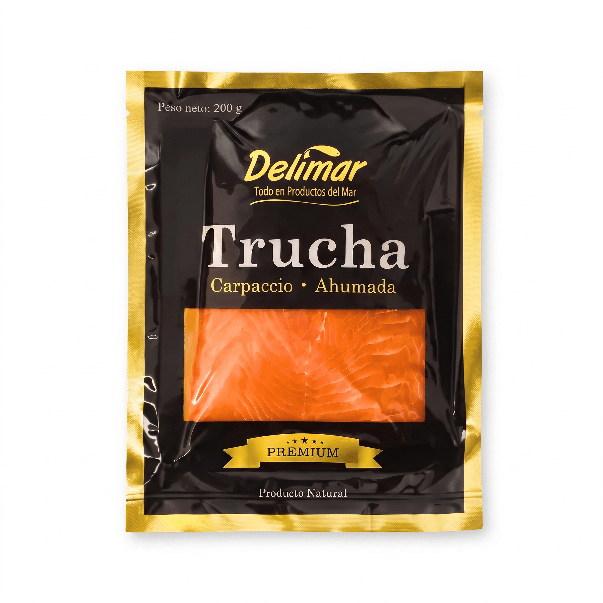 Trucha Ahumada — Sin espinas, sin piel, pre-rebanado, Delimar
