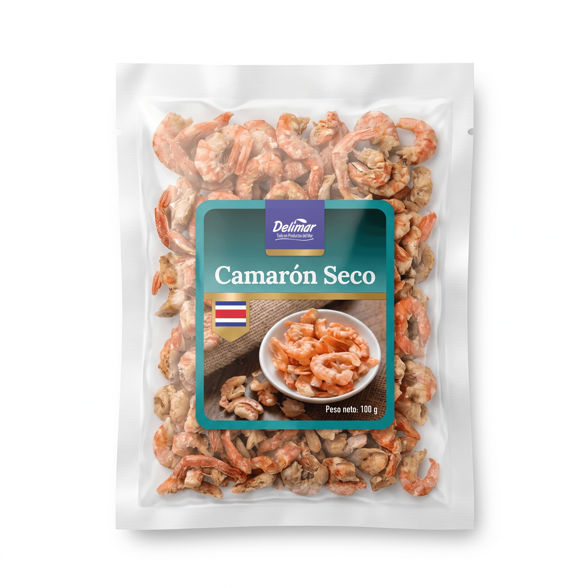 Camarón Seco Entero — Seco, sin cabeza, sin cáscara, Delimar