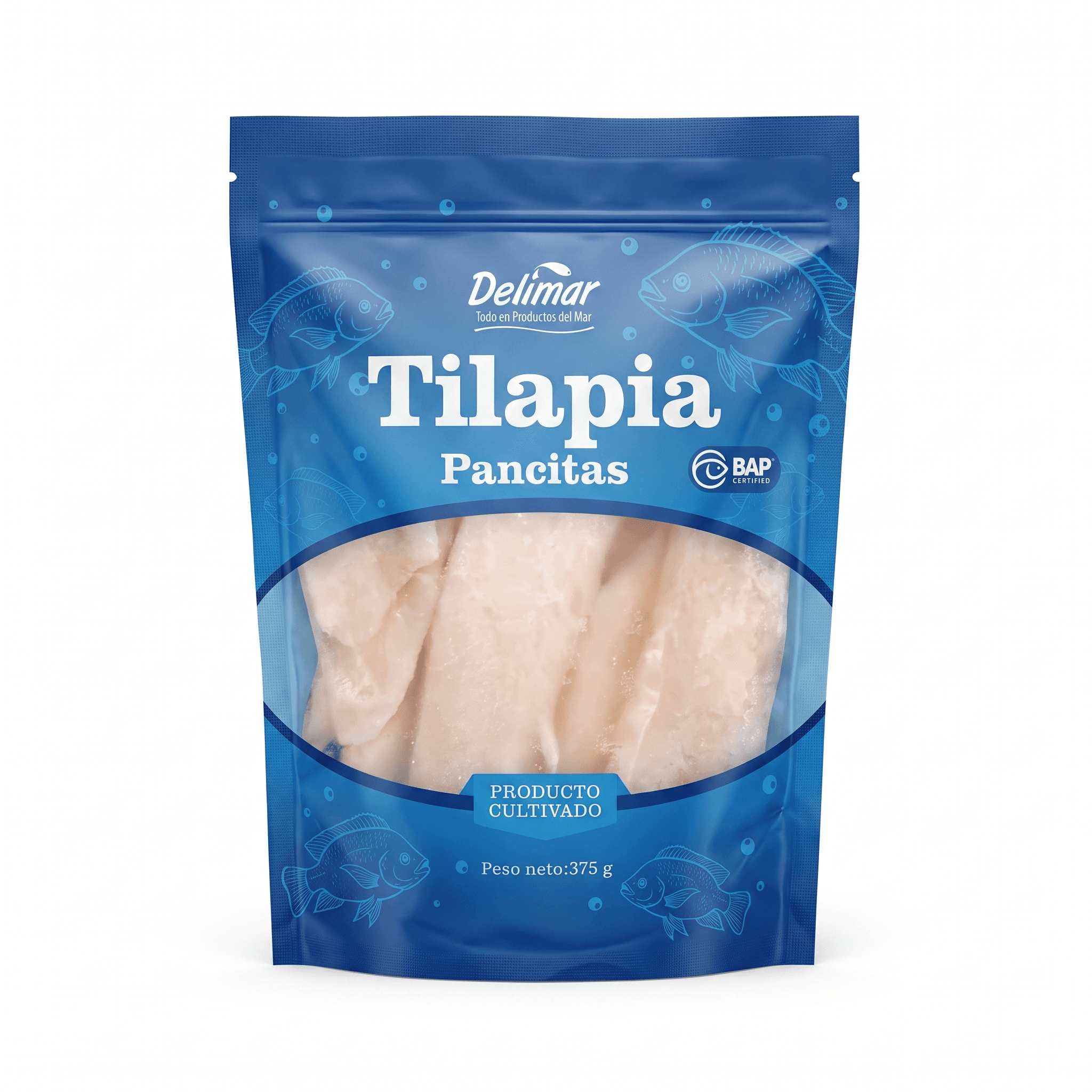 Tilapia Pancitas — Cong. individual, sin piel, sin espinas, Delimar