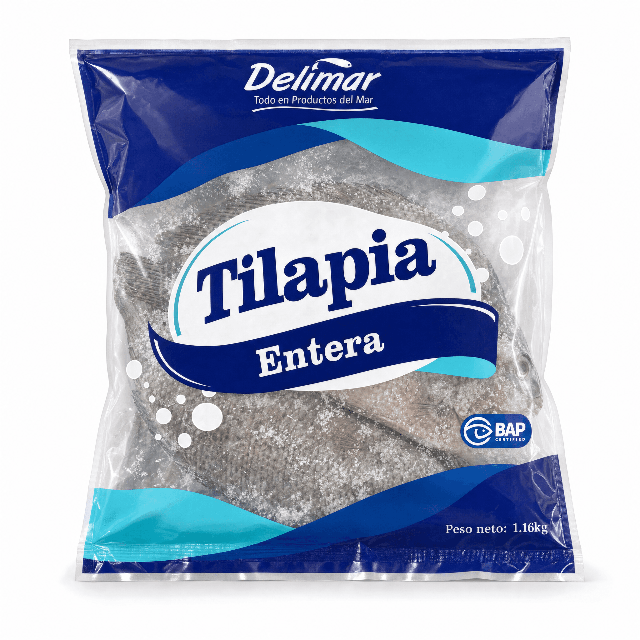 Tilapia Entera — Congelada entera, eviscerada, descamada, Delimar