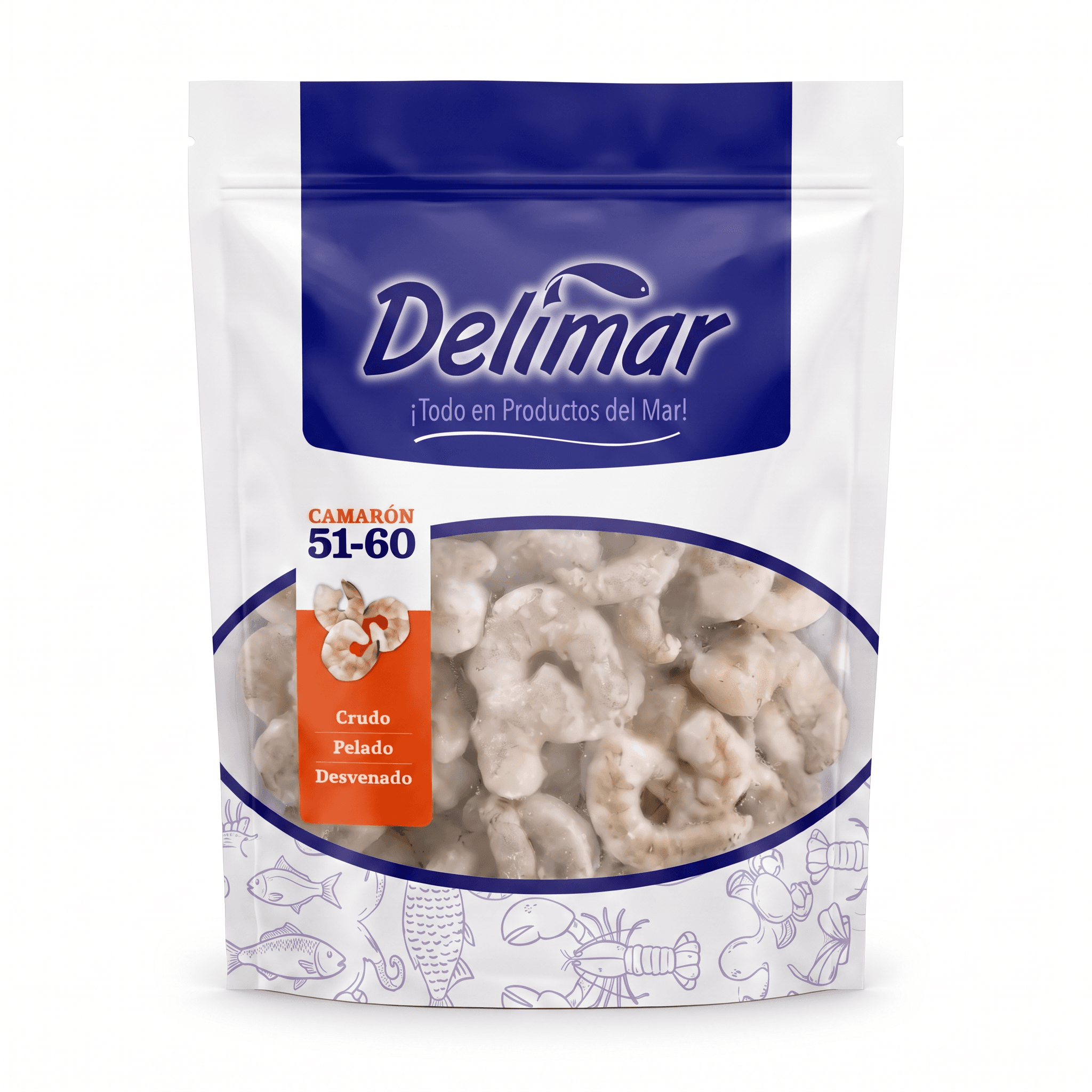 Camarón Cultivo — Crudo | PD | Talla 51-60, Delimar